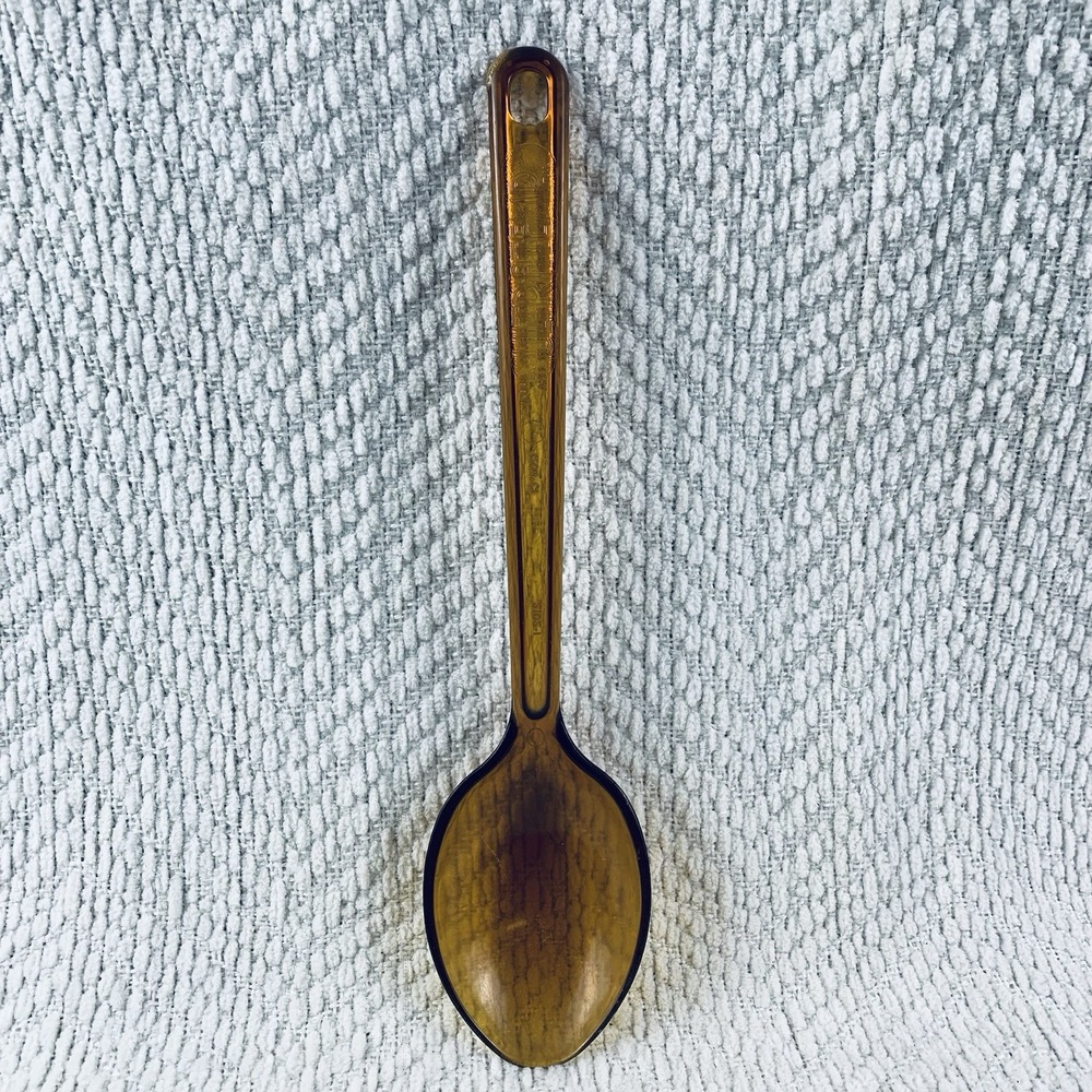 Vintage Ultratemp Serving‎ Spoon Amber Brown Robinson Knife Co Retro Kitchen MCM